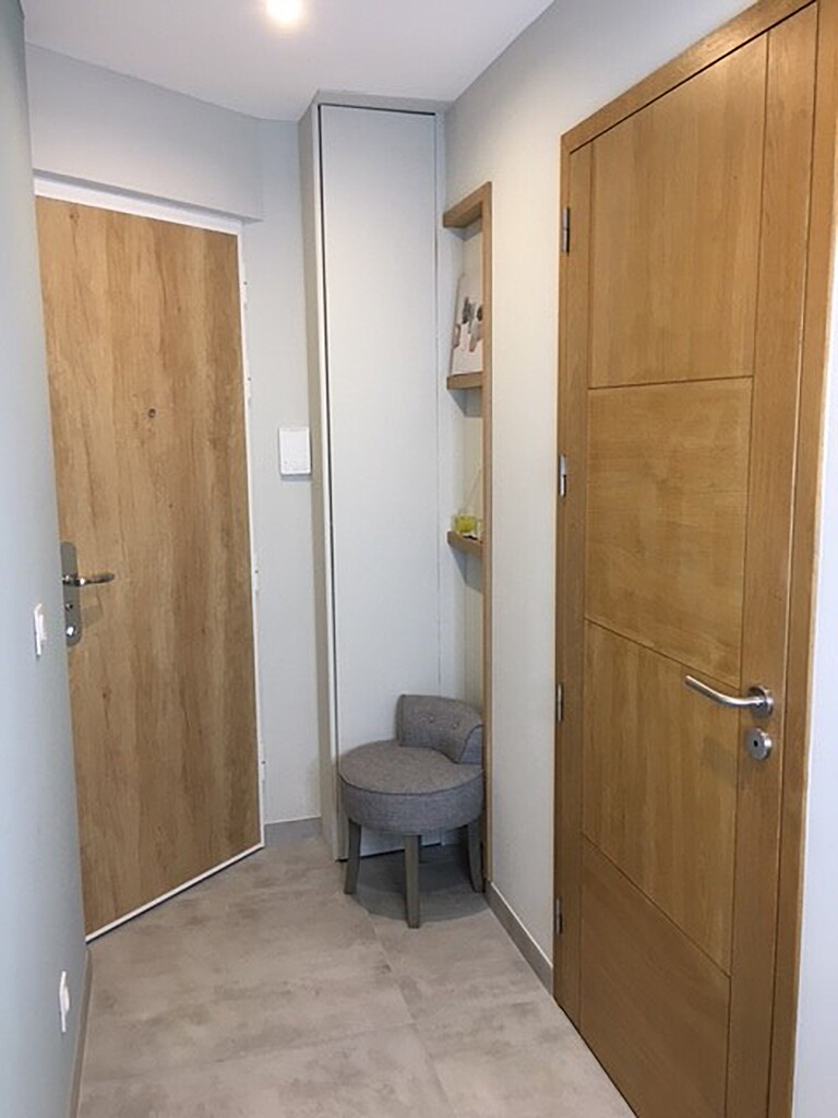 Aménagement Entrée : porte blindée et porte intérieure coordonnée